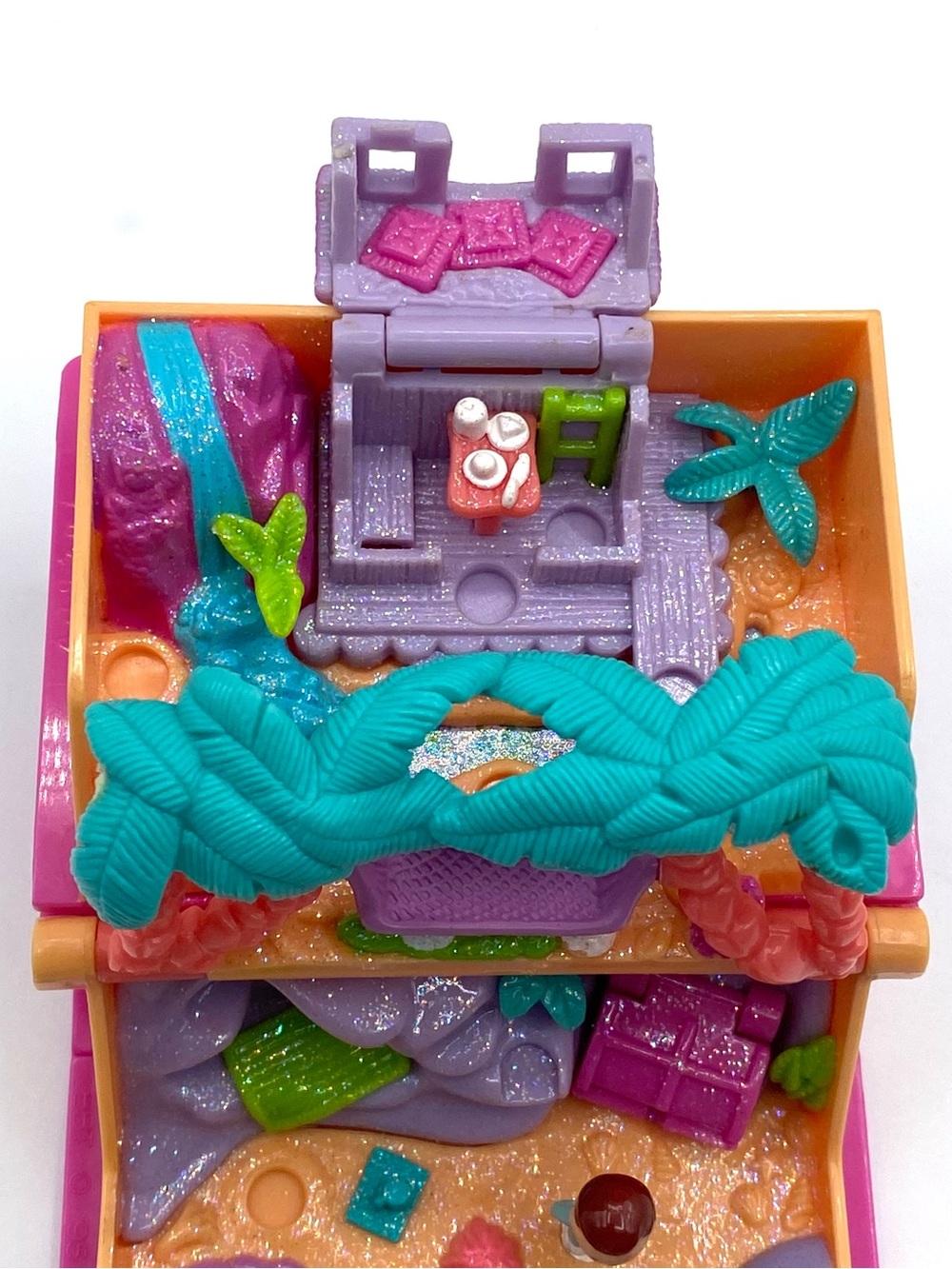 Vintage Bluebird Polly Pocket Glitter Island Storybook Compact 1995 - Picture 5 of 14